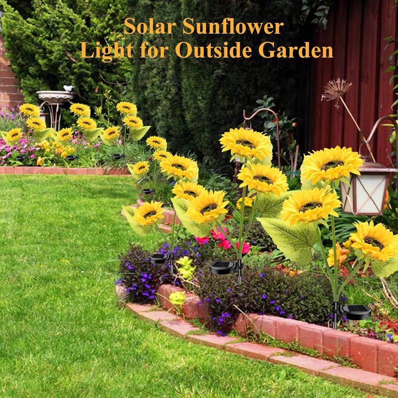 Solar LED Sunflower Garden Lights-29.6inch/74cm