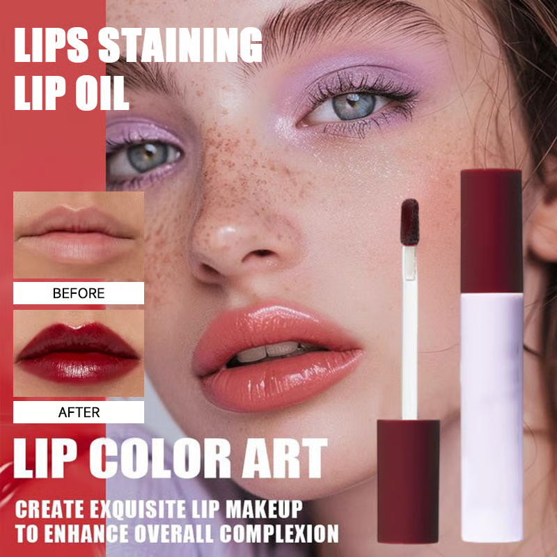 Lips Staining Lip Oil (Non-Sticky | Non-Smudge | 24H Long-Lasting）