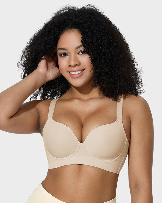 2025 Sexy Deep Cup Full Coverage Bra with Shapewear