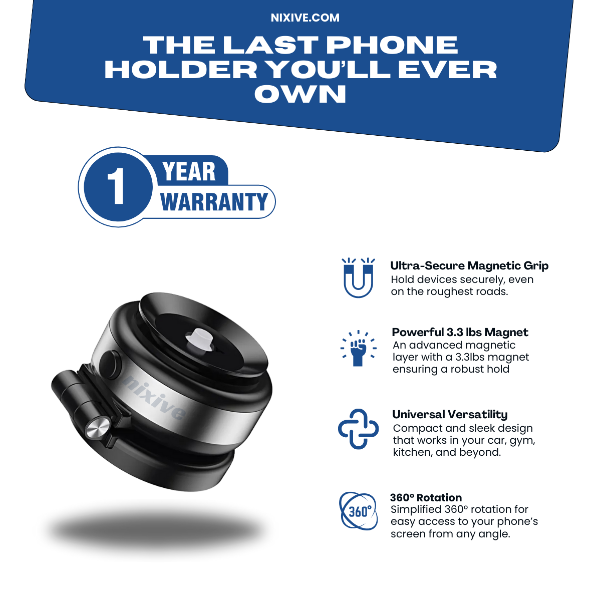 360° Magnetic Phone Holder