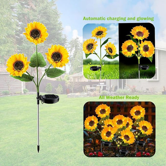 Solar LED Sunflower Garden Lights-29.6inch/74cm