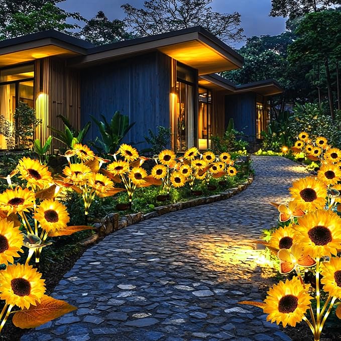 Solar LED Sunflower Garden Lights-29.6inch/74cm