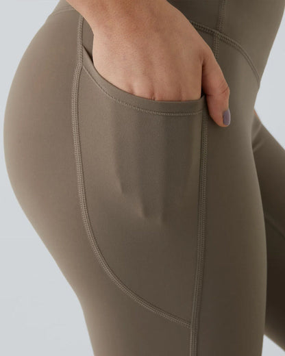 High Waisted Tummy Control Side Pocket Shaping Training Leggings