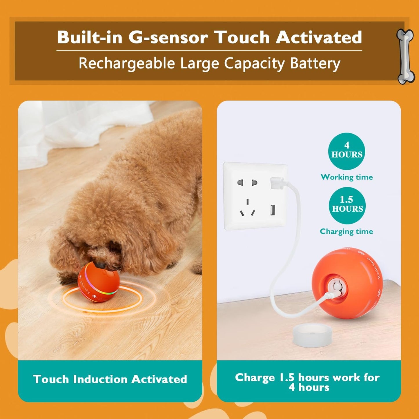 Interactive Remote Dog Ball
