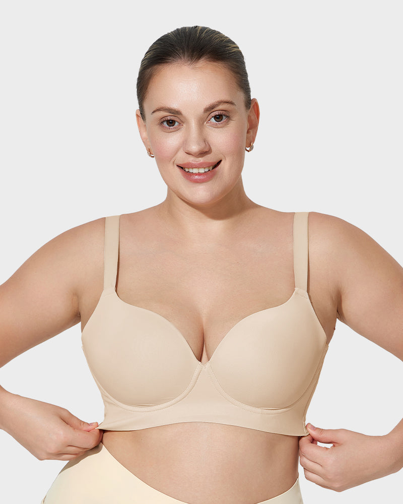 2025 Sexy Deep Cup Full Coverage Bra with Shapewear