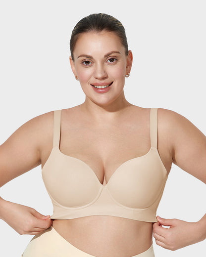 2025 Sexy Deep Cup Full Coverage Bra with Shapewear