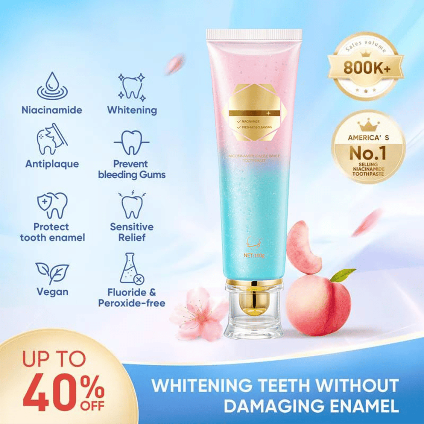 Niacinamide Whitening Toothpaste - For Healthier, Whiter Teeth!