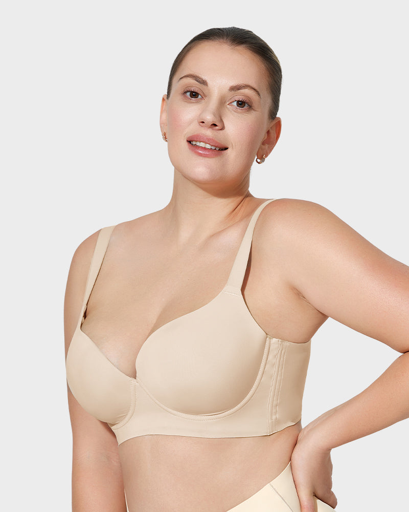 2025 Sexy Deep Cup Full Coverage Bra with Shapewear