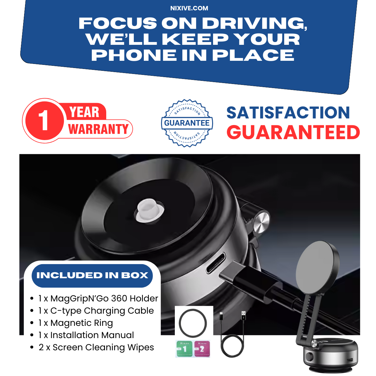 360° Magnetic Phone Holder