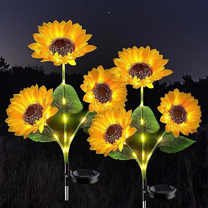 Solar LED Sunflower Garden Lights-29.6inch/74cm