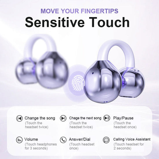 Ear clip Bluetooth headphones