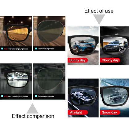 Smart Photochromic Polarized Sunglasses