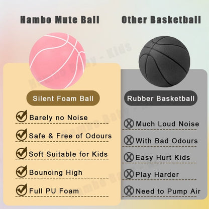 SILENT FOAM BASKETBALL(Free basketball hoop)