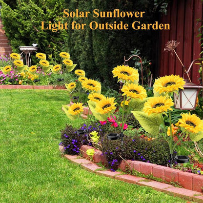 Solar LED Sunflower Garden Lights-29.6inch/74cm