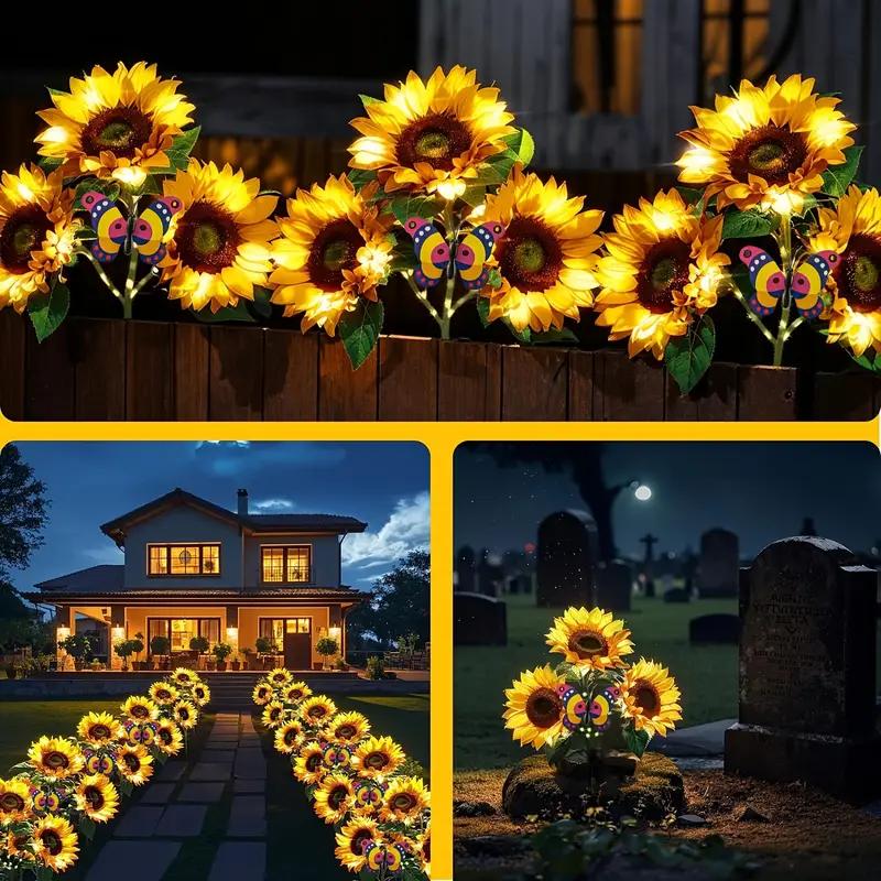 Solar LED Sunflower Garden Lights-29.6inch/74cm