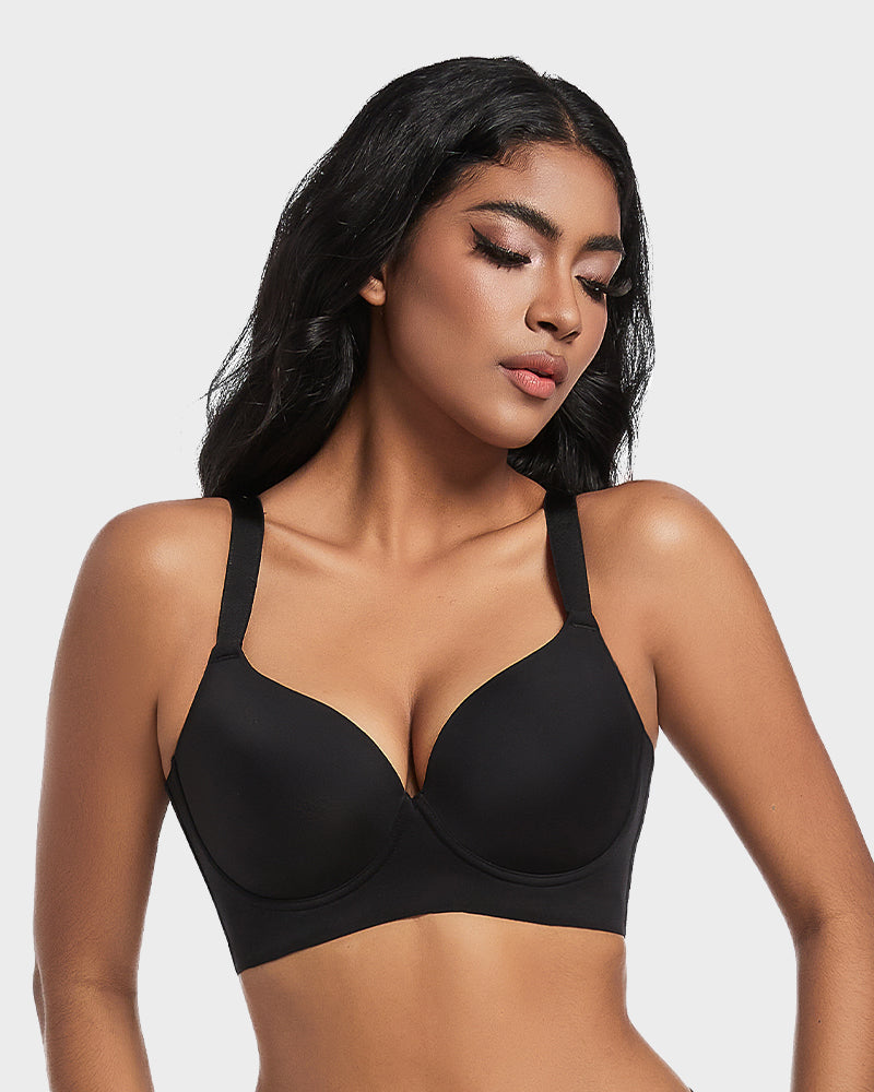 2025 Sexy Deep Cup Full Coverage Bra with Shapewear