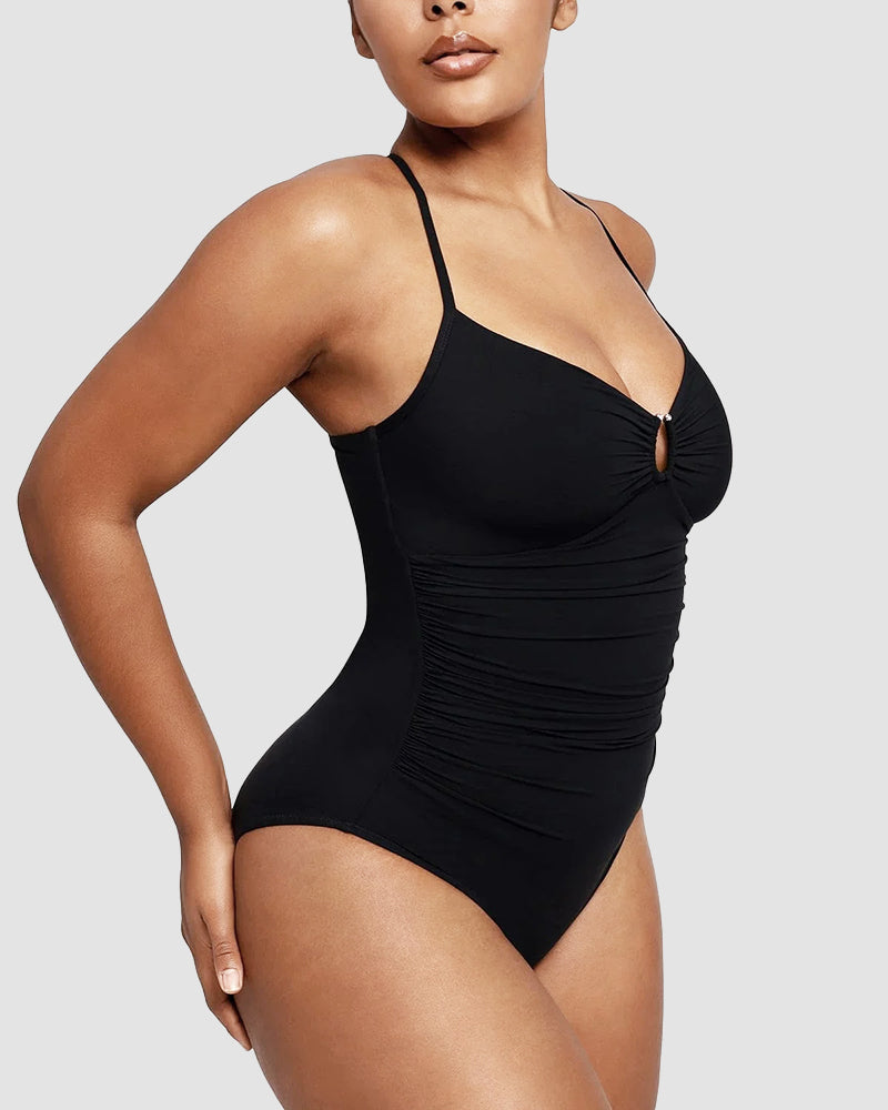 Smart Sculpt U-Ring Cut Out Shaping Swimsuit