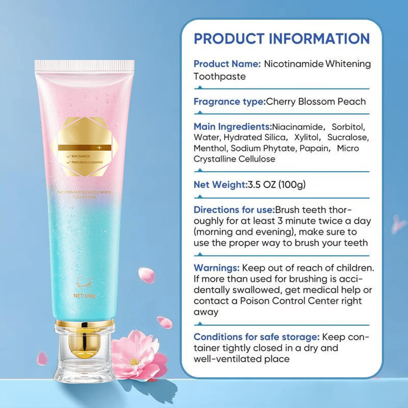 Niacinamide Whitening Toothpaste - For Healthier, Whiter Teeth!