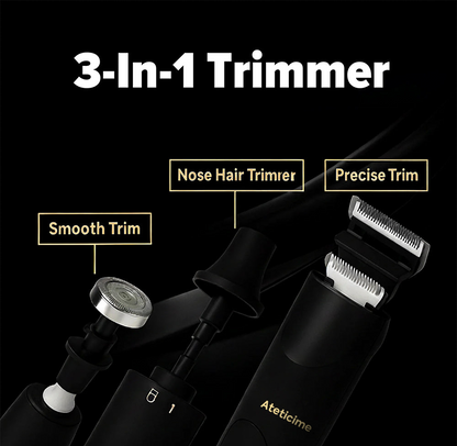 Electric Hair Trimmer for Men & Women – Dual Heads, Waterproof, Replaceable Blades