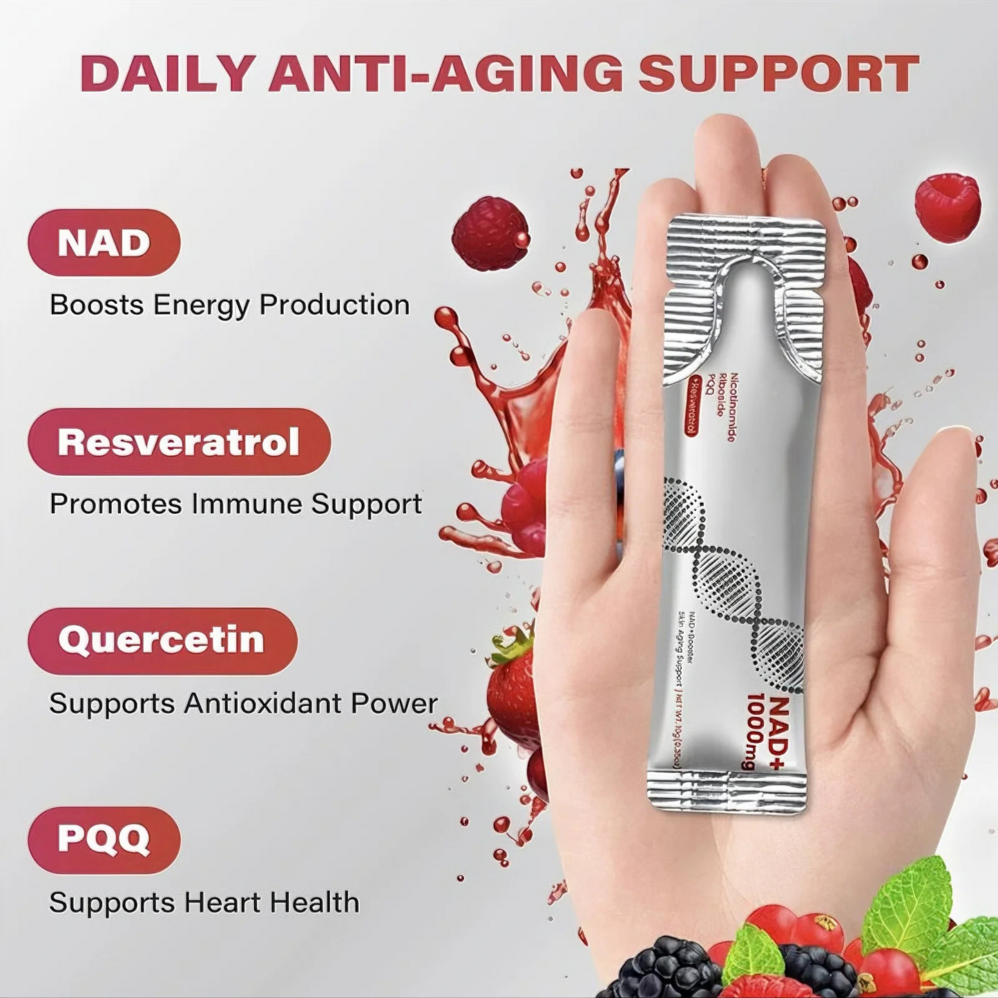 NAD+ Berry Flavor Drink Mix
