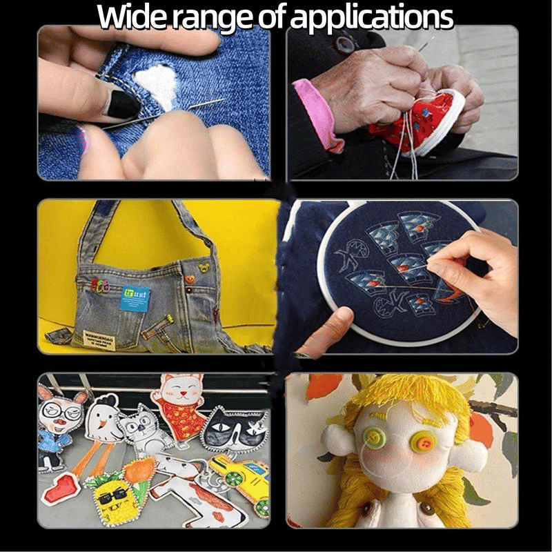 36PCS Big Eye Steel Needles, DIY Sewing & Quilting Kit for Handmade Projects