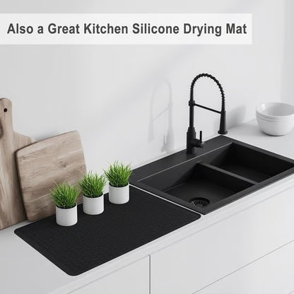 500°F/220°C Heat-Resistant Silicone Stove Cover Mat & Utensils