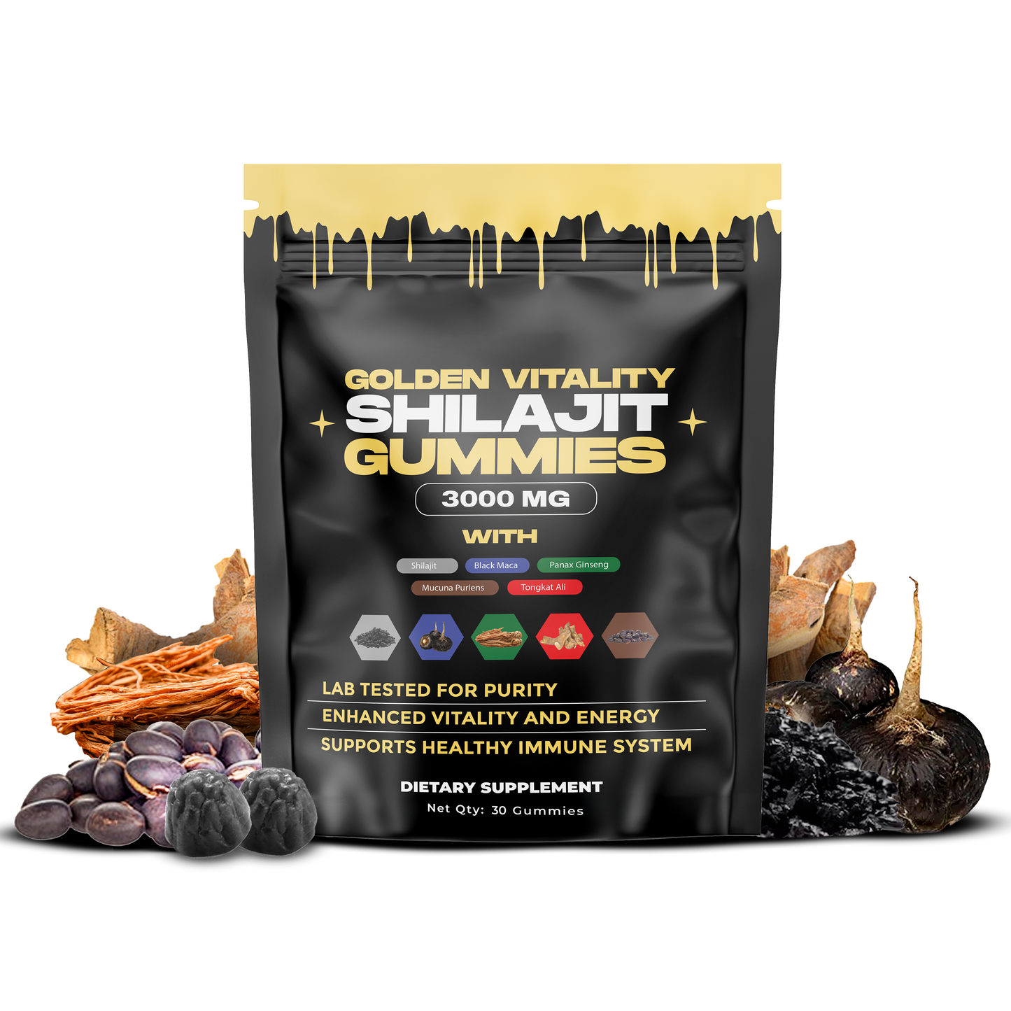 Ateticime Shilajit Gummies（Mixed Packaging Of Old And New）