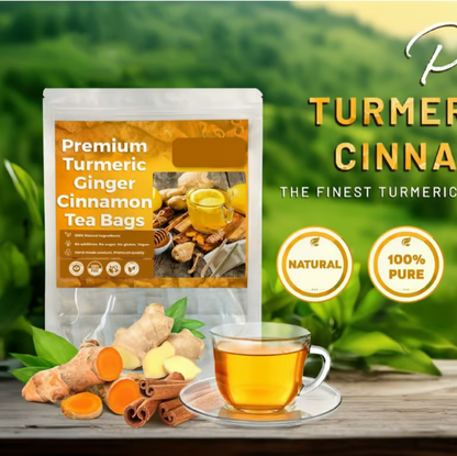 100% Natural Turmeric Ginger Cinnamon Tea