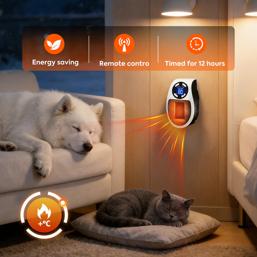 🔥Wall Outlet Space Heater with LED Display