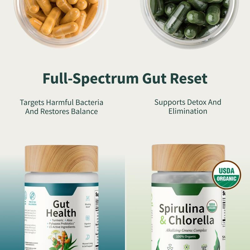 Gut Reset Bundle - Gut Health + Spirulina & Chlorella
