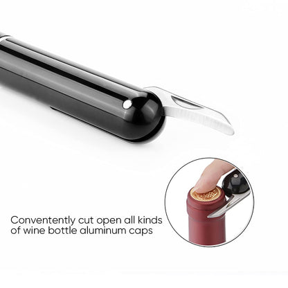 Air pressure wine corkscrew