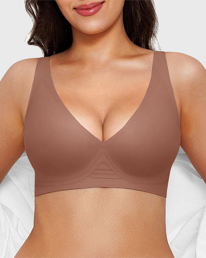 Seamless Deep V Push-Up Wireless Bra 3.0