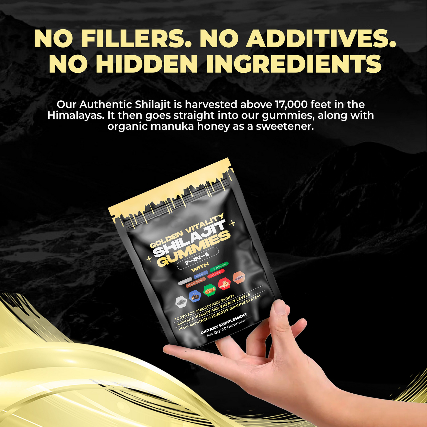 Ateticime Shilajit Gummies（Mixed Packaging Of Old And New）