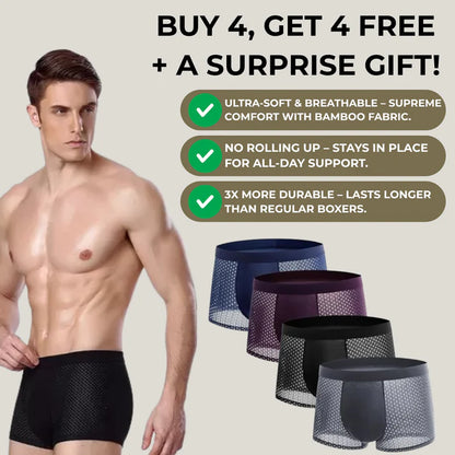 BAMBOO FIBRE BOXER SHORTS - FOR ALL-DAY COMFORT