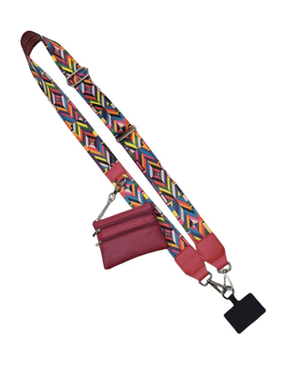 Phone Strap with Zippered Pouch