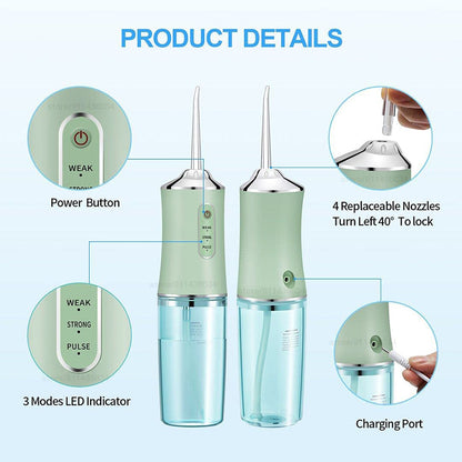 PORTABLE ORAL IRRIGATOR WATER FLOSSER