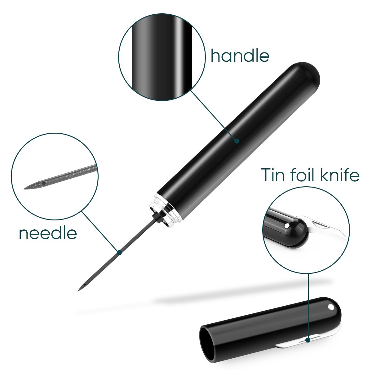 Air pressure wine corkscrew