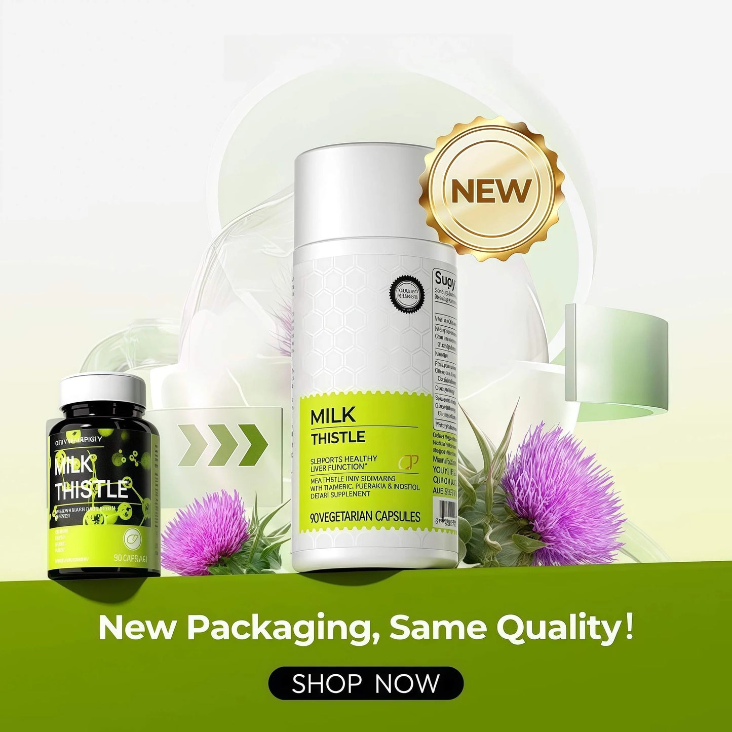 Milk Thistle Liver Detox & Colon Cleanse, Natural Liver Health Support with Kudzu Root, Turmeric, Inositol, Methionine,Vitamin C,90 Capsules silymarin