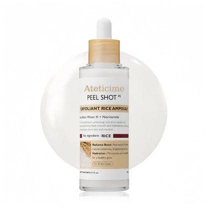 Peel Shot Glow Rice Ampoule Duo - Serums for Brightening, Exfoliating, and Moisturizing