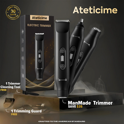 Electric Hair Trimmer for Men & Women – Dual Heads, Waterproof, Replaceable Blades