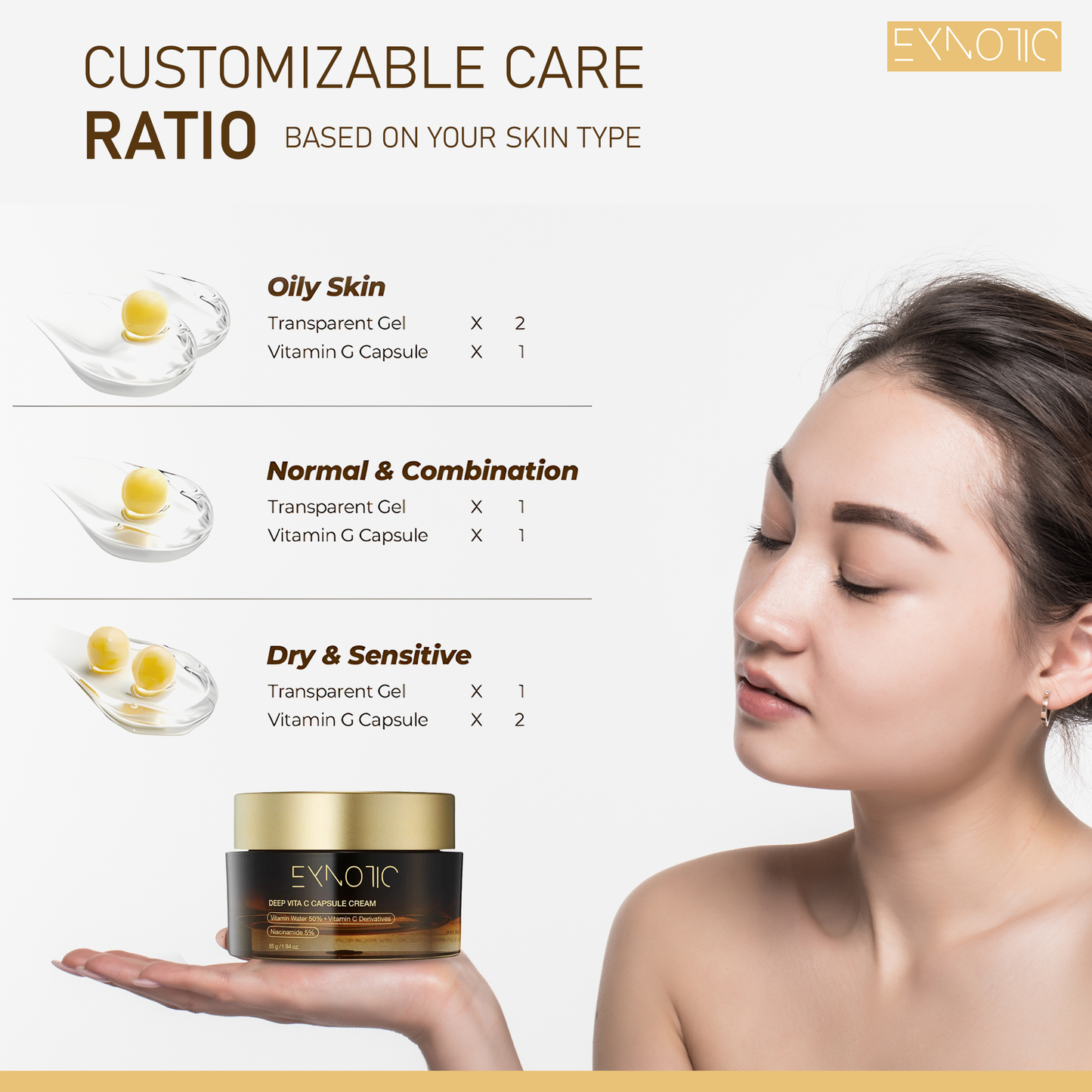 Exnotic—Gel With Vitamin C Capsule Cream